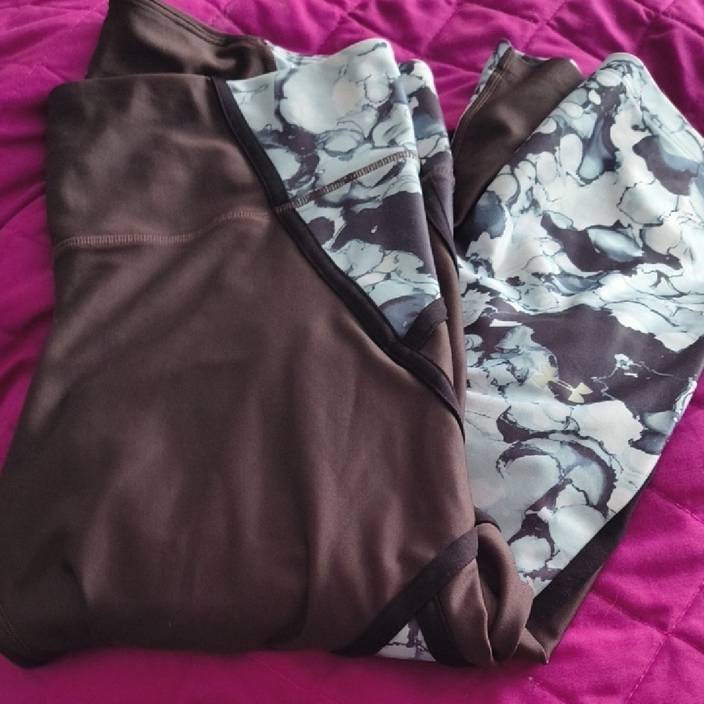 Under Armour Grey and Black Patterned Leggings